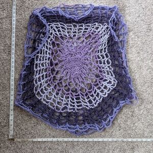 Handmade Purple Crochet Poncho